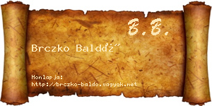 Brczko Baldó névjegykártya